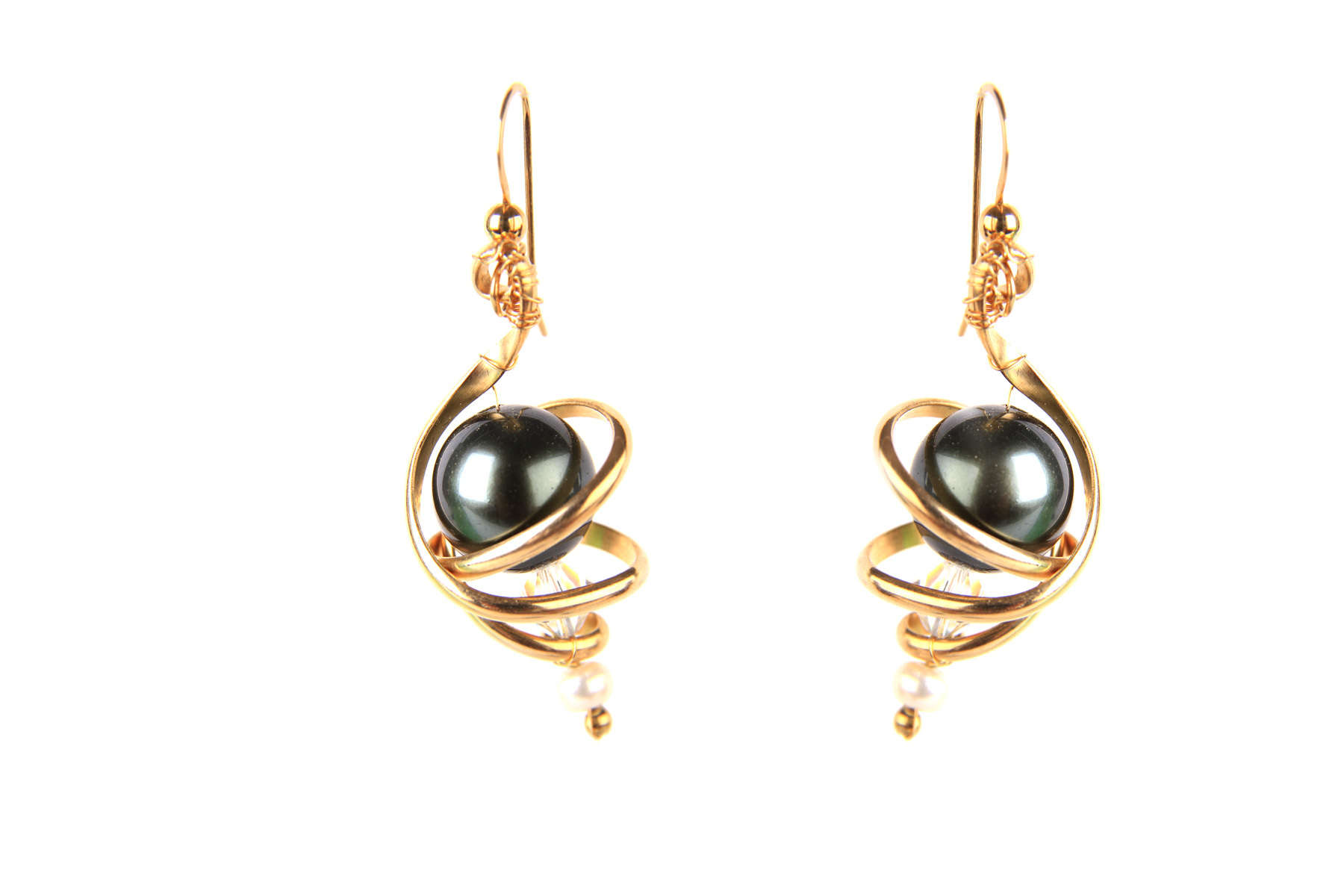 Gold Swirl Earrings