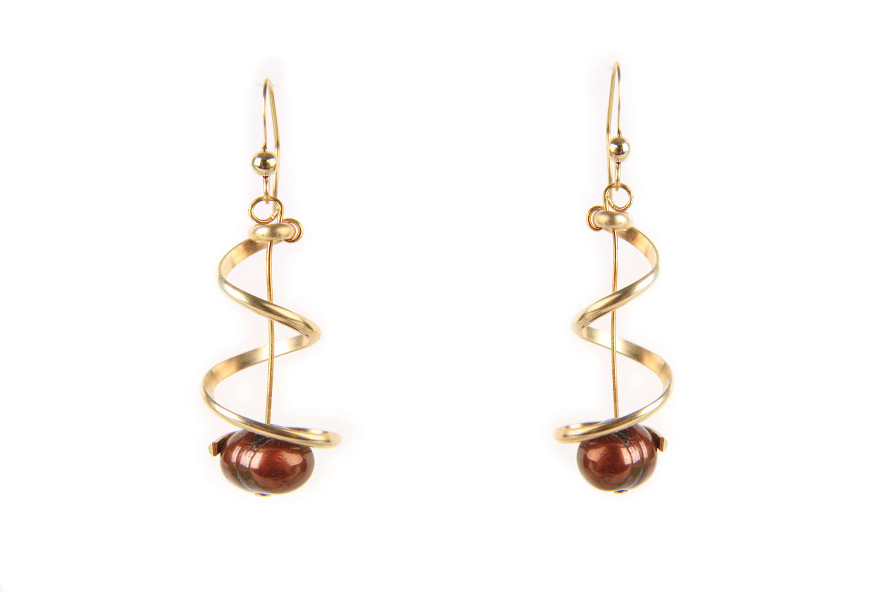 Cherry Pearl Swirl Earrings