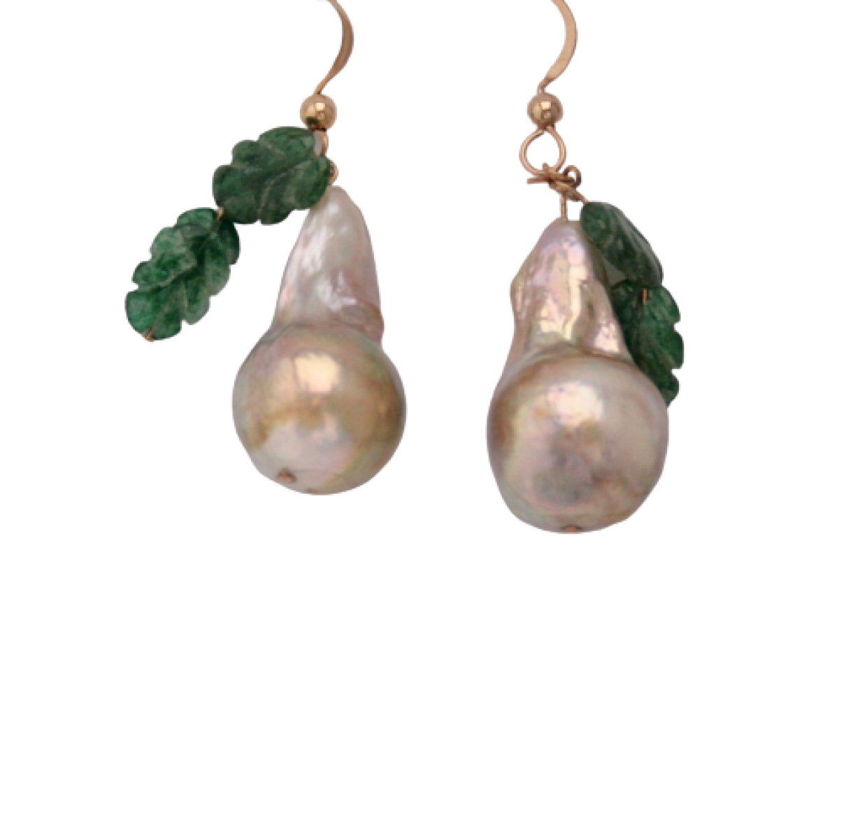 Pear shaped freshwater pearl earrings 