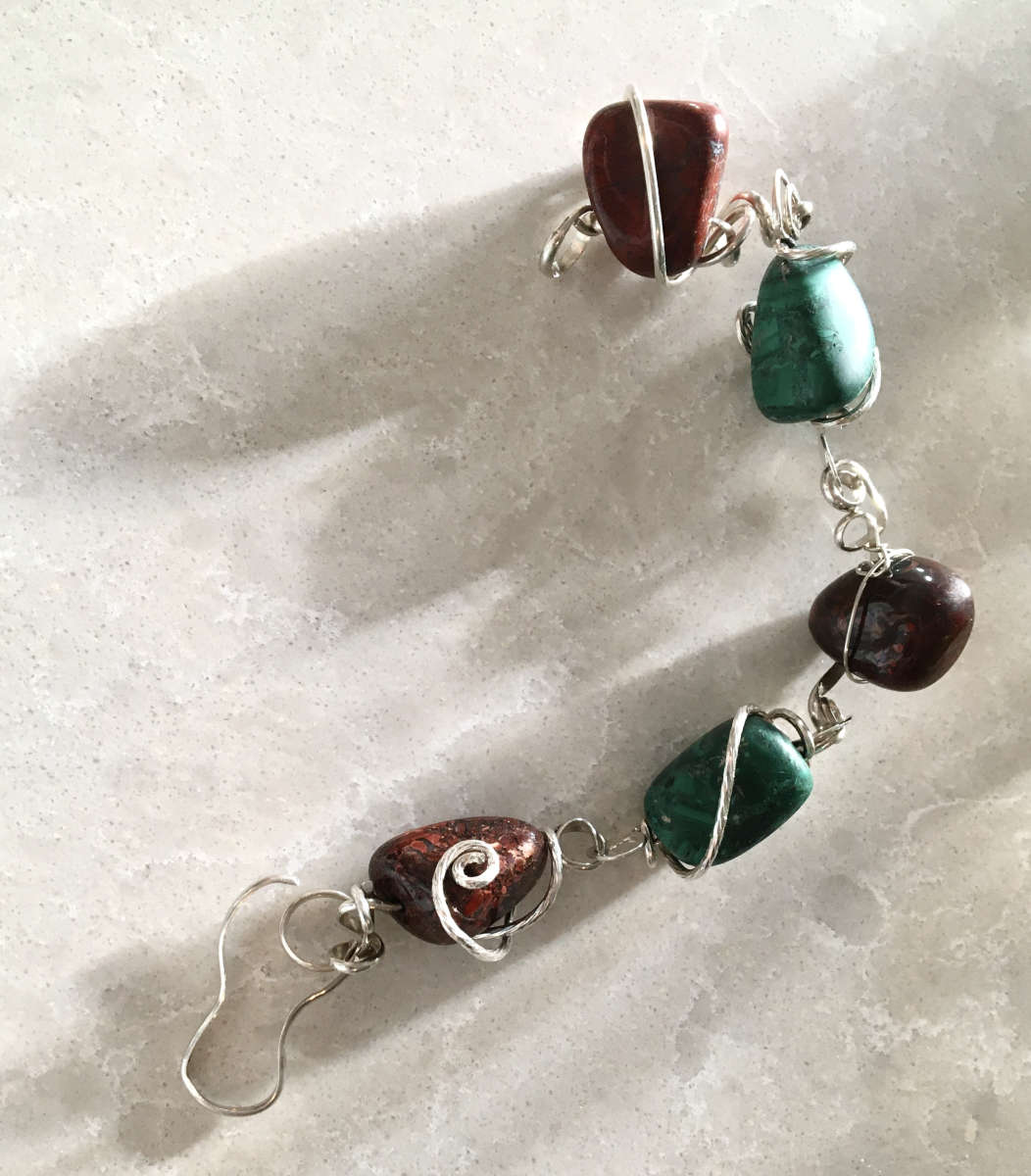 Sterling Malachite Bracelet