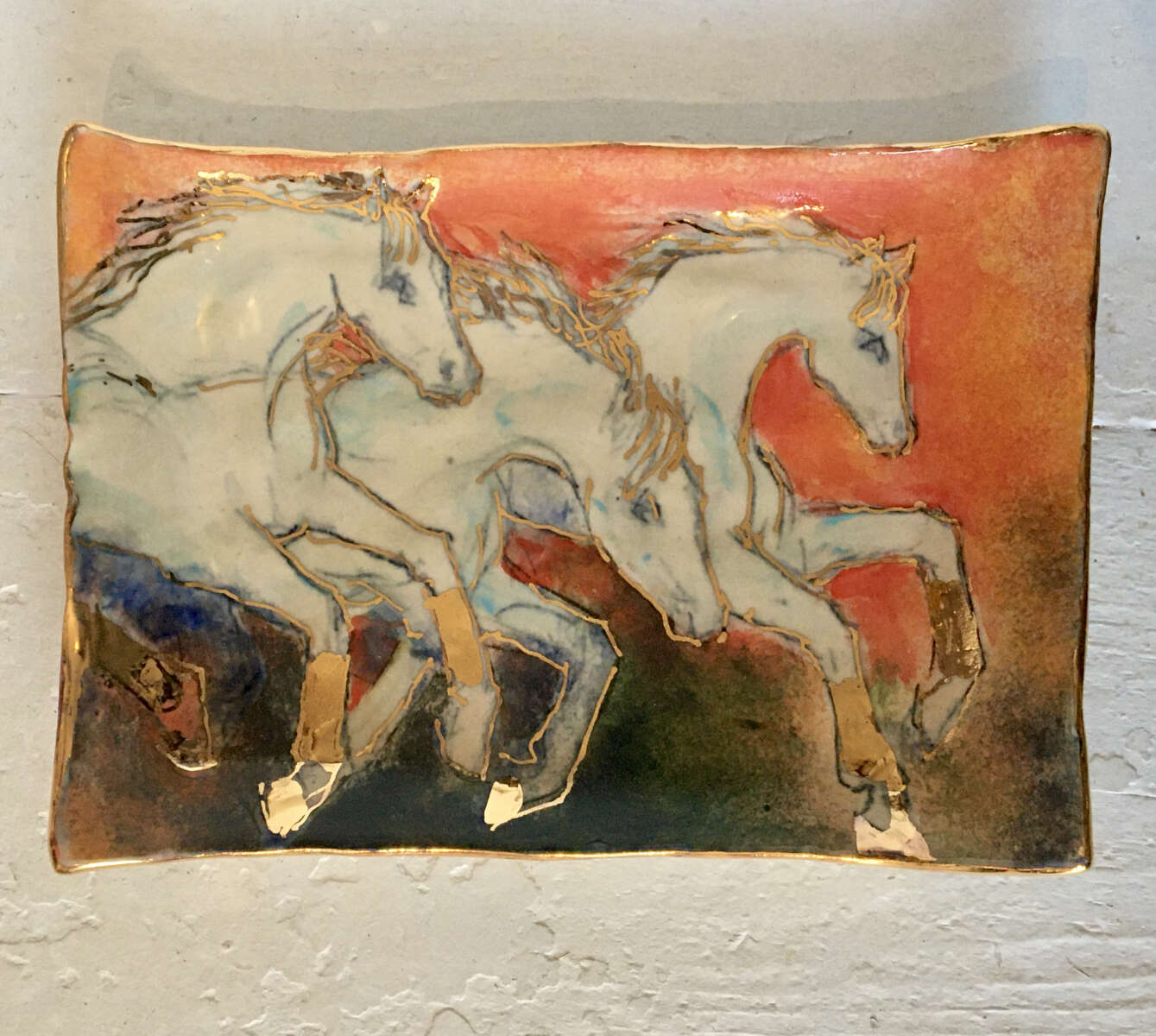 White Horses Racing Around