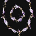 Amethyst necklace and bracelet set