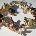 Twists and Turns bracelet with Swarovski and pearls