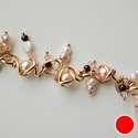 Twists and turns charm bracelet, Gold-filled