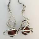 Twists and Turns Earring Chocolate Pearl