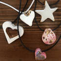 Porcelain and gold Pendants